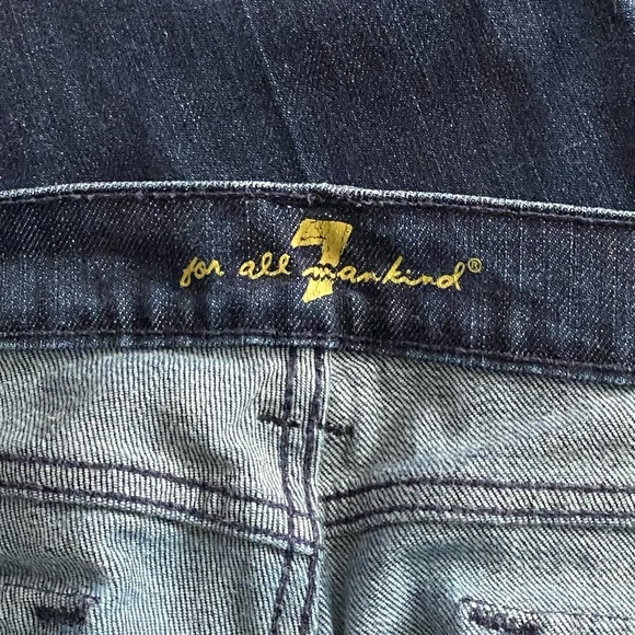 7 For All Mankind Bootcut Low Rise Dark Wash Stretch Denim Jeans Women’s Size 29 - Picture 5 of 7